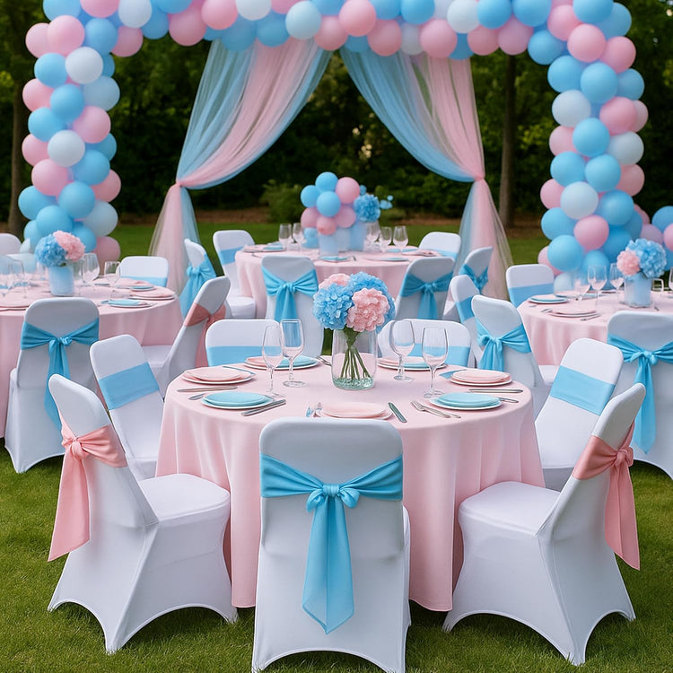 Spandex Folding Chair Covers, Stretch Polyester Slipcovers for Wedding, Party & Dining Chairs – Flat Front Design, Universal Fit