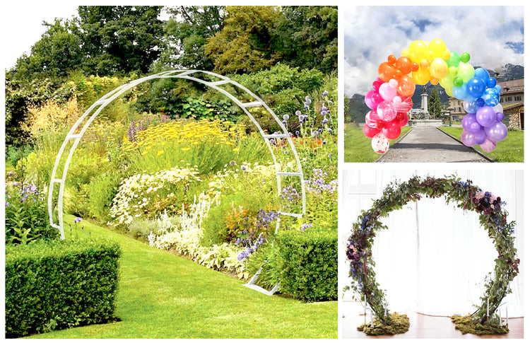 Metal Arbor Wedding Arch for Wedding Party Bridal Prom Garden Floral Decoration Both Indoor and Out Door. 9ft Height x 8ft Wide