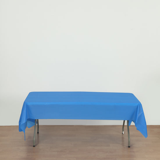 rectangle royal blue plastic table cover