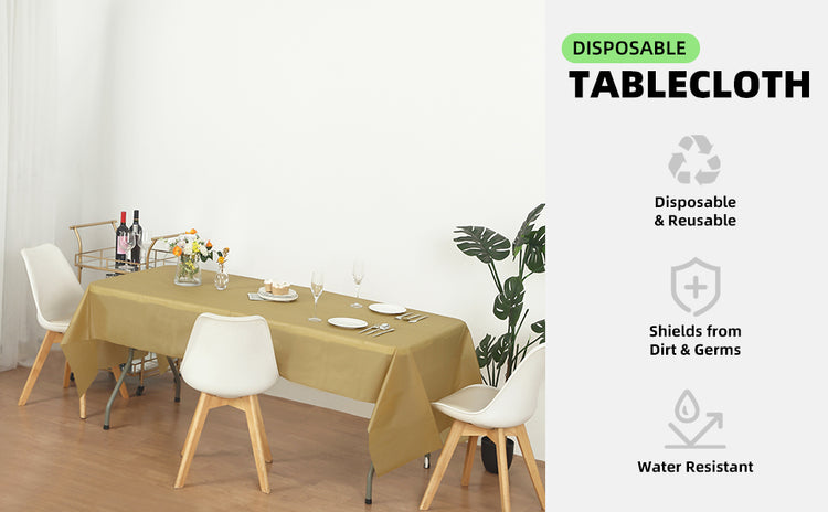 Rectangle 54" x 108" Heavy Duty Plastic Table Covers Tablecloth