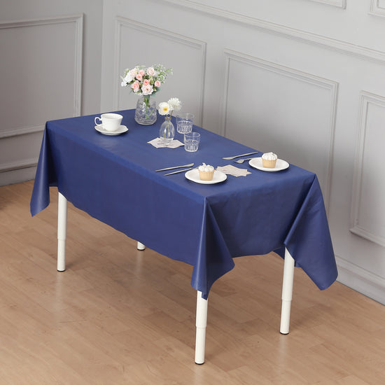 navy blue plastic table cover roll