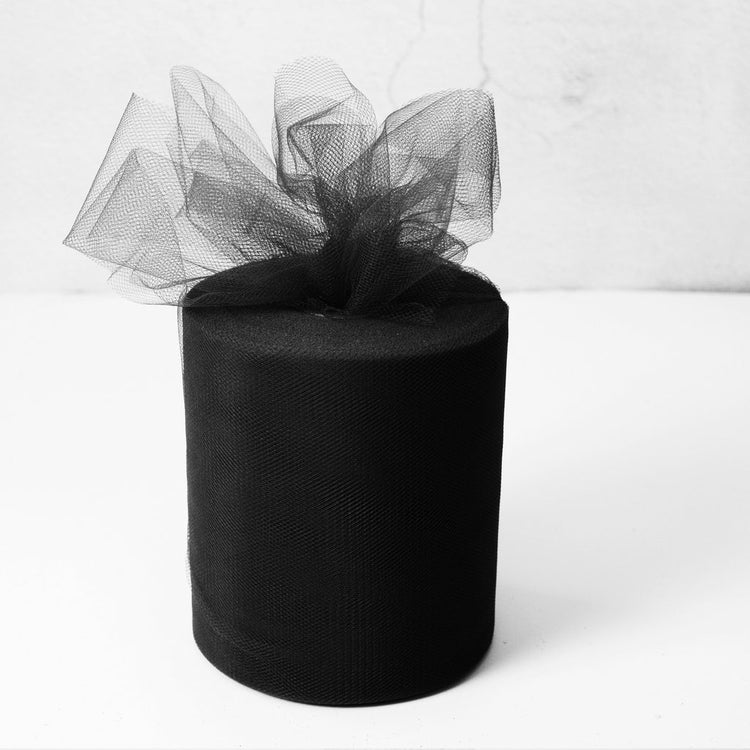 black Tulle Fabric Roll