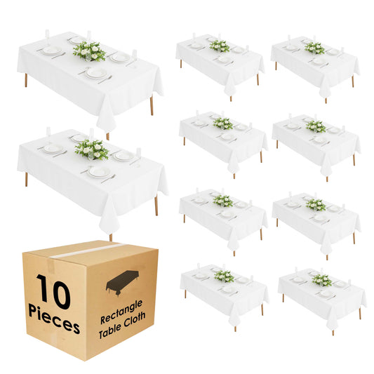 10pcs Premium Rectangluar Polyester Table Cloth