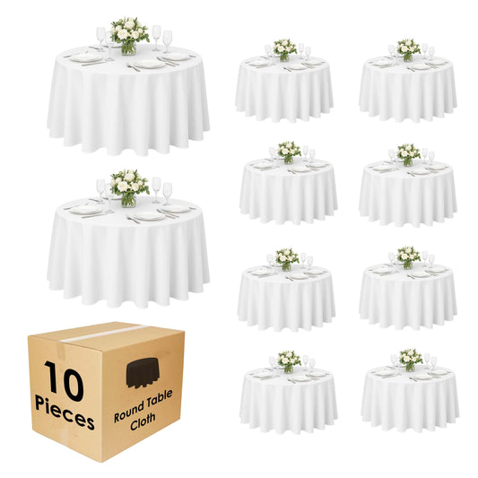 10pcs Premium Round Polyester Table Cloth