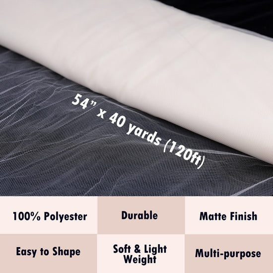 ivory tulle Fabric Tulle Bolt