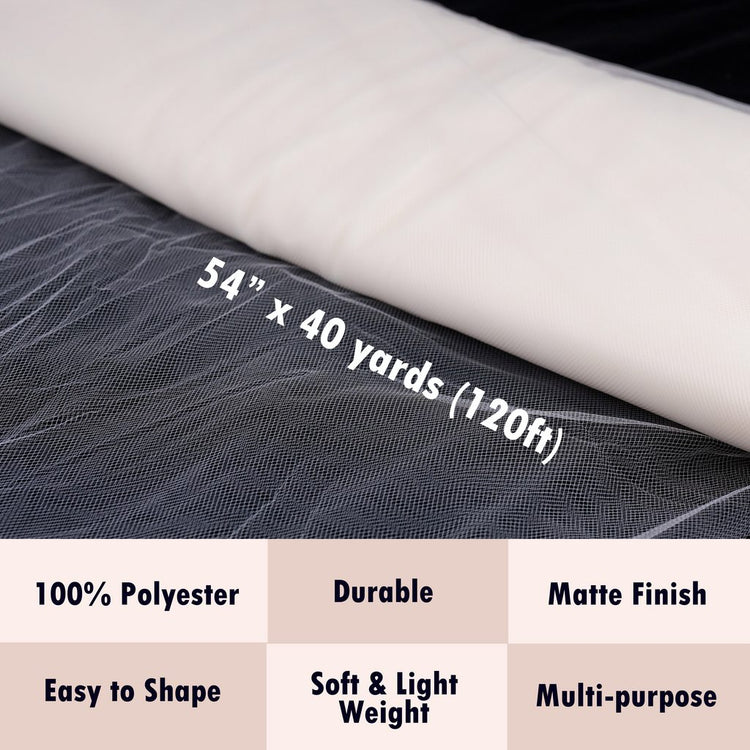 ivory tulle Fabric Tulle Bolt