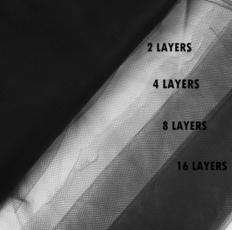 black tulle Fabric Tulle Bolt