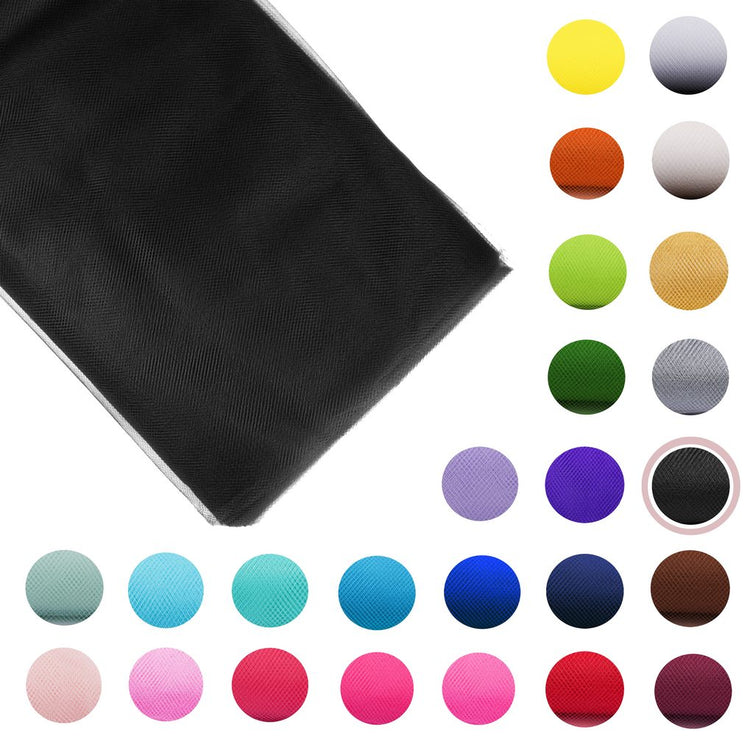 black Fabric Tulle Bolt