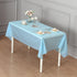aqua plastic table cover roll