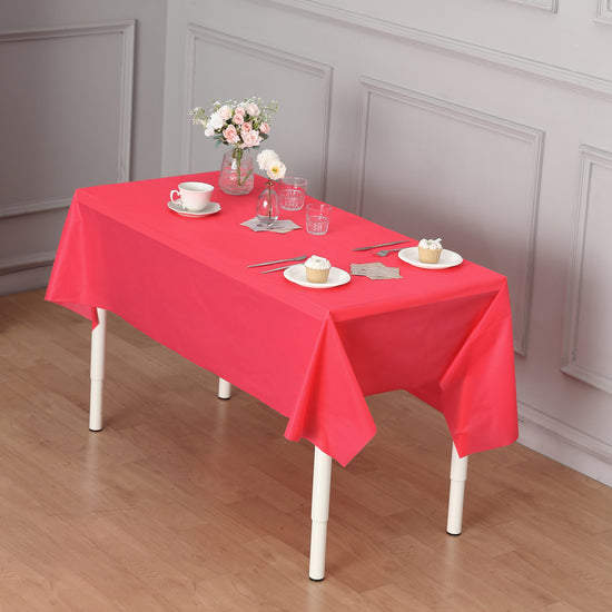 coral plastic table cover roll