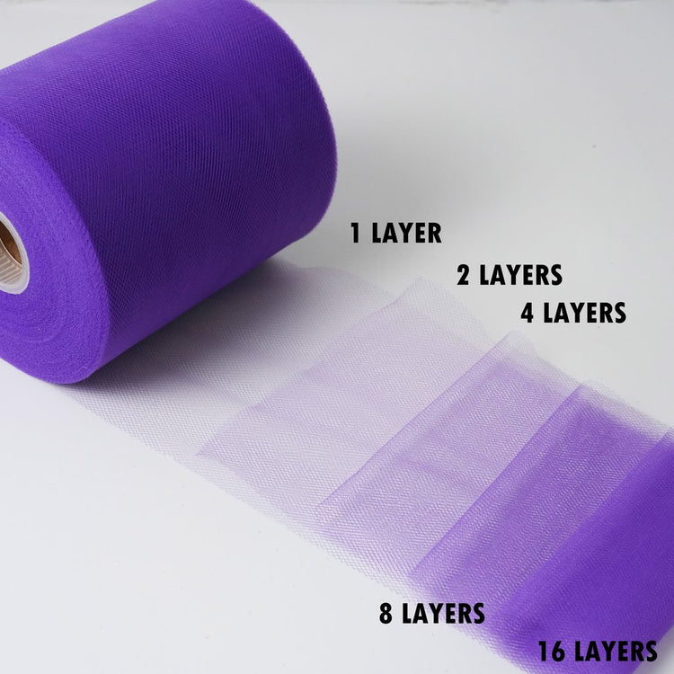 Tulle Fabric Roll 6" by 200 Yards (600 ft) Fabric Tulle Spool for DIY Tutu Bow, Wedding and Decoration. Value Pack.