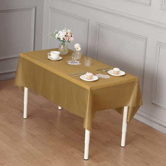 gold plastic table cover roll