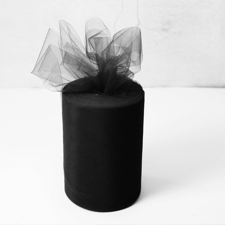 black Tulle Fabric Roll