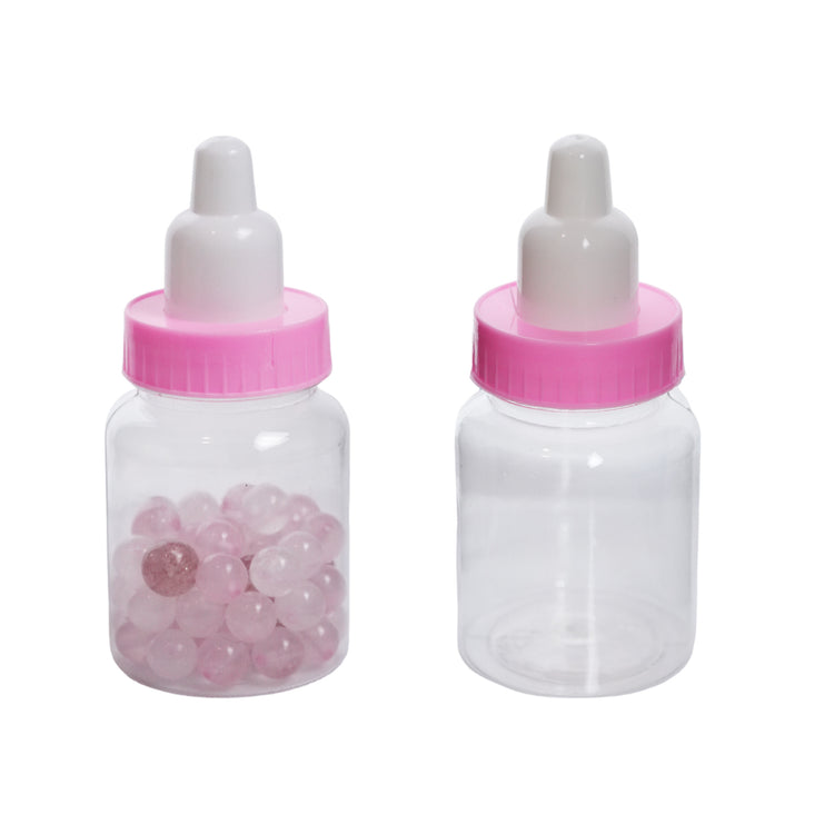 Set of 24 - 3.5" Mini Plastic Milk Bottle Fillable Baby Shower Favor Decoration