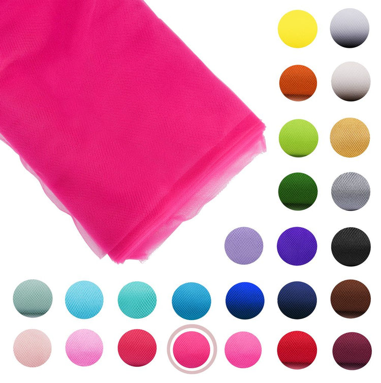 fuchsia Fabric Tulle Bolt