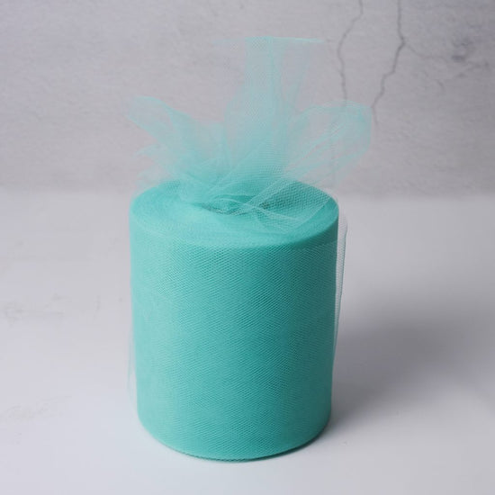 aqua Tulle Fabric Roll