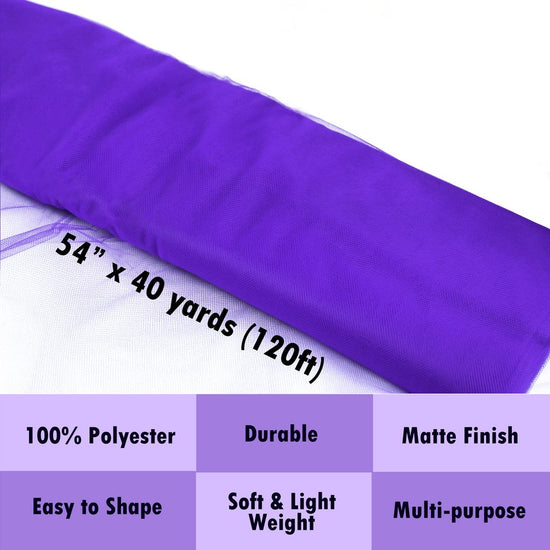 purple tulle Fabric Tulle Bolt