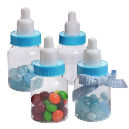 Set of 24 - 3.5" Mini Plastic Milk Bottle Fillable Baby Shower Favor Decoration