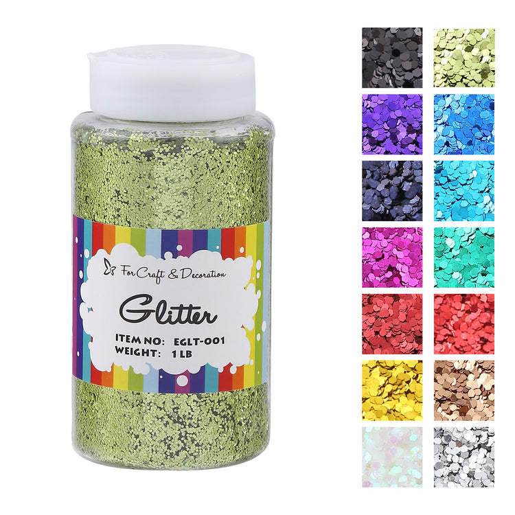 chunky apple green glitter