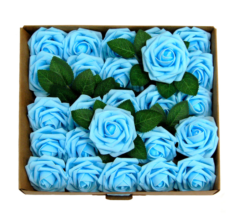 light blue Artificial foam Rose Flower