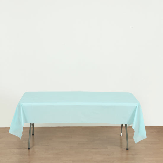 rectangle aqua plastic table cover
