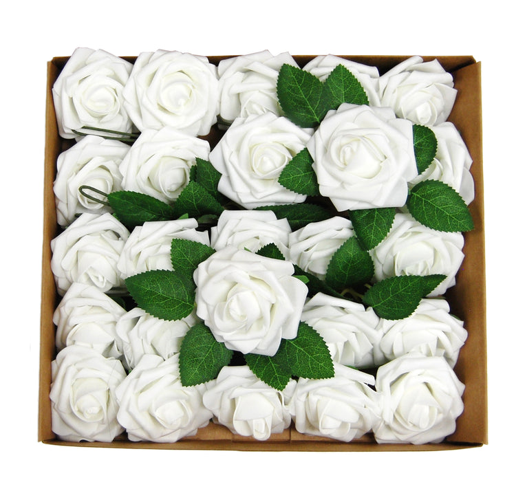 white Artificial foam Rose Flower