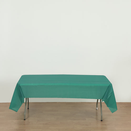 emerald green plastic table cover