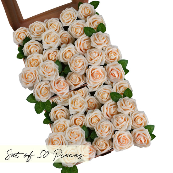 cream Artificial foam Rose Flower