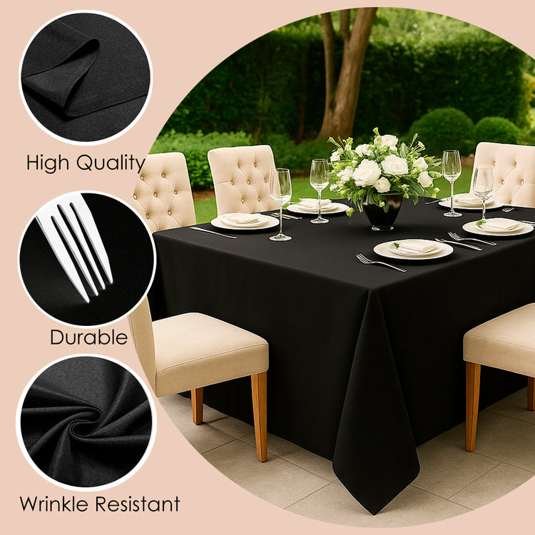10pcs Premium Rectangluar Polyester Table Cloth