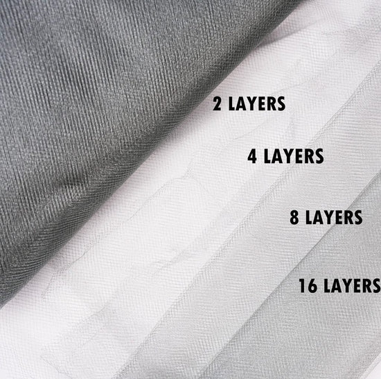 silver tulle Fabric Tulle Bolt