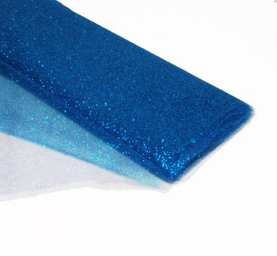 royal blue 54" x 10 Yards (30 ft) Glitter Fabric Tulle Bolt