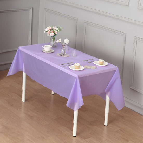 lavender plastic table cover roll