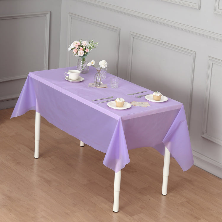 lavender plastic table cover roll