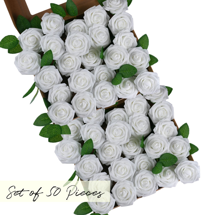 white Artificial foam Rose Flower