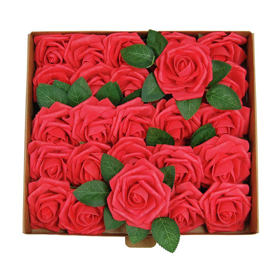 coral Artificial foam Rose Flower