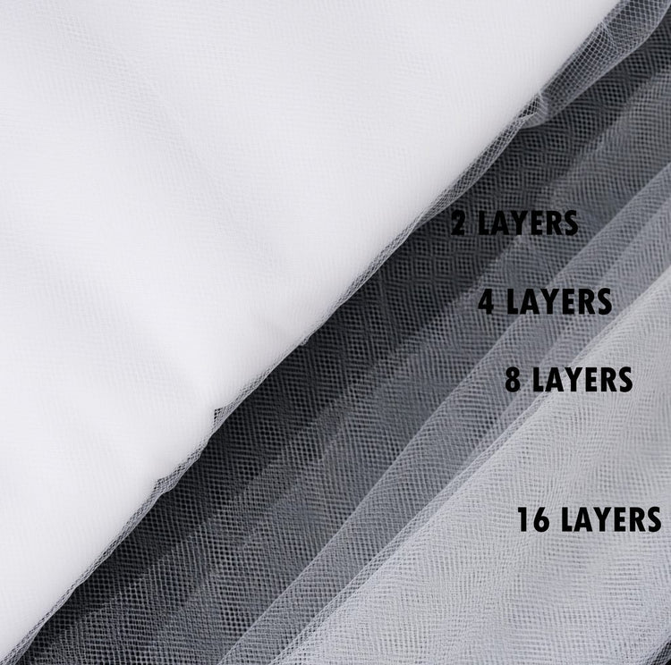 white tulle Fabric Tulle Bolt