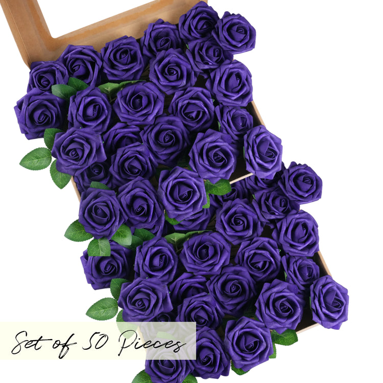 purple Artificial foam Rose Flower