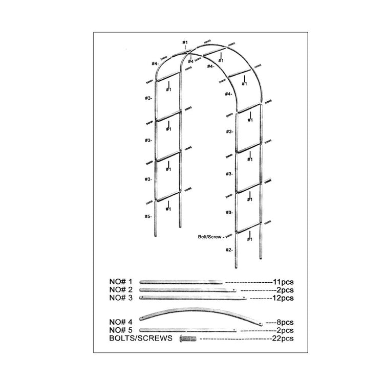 White Metal Arch pieces