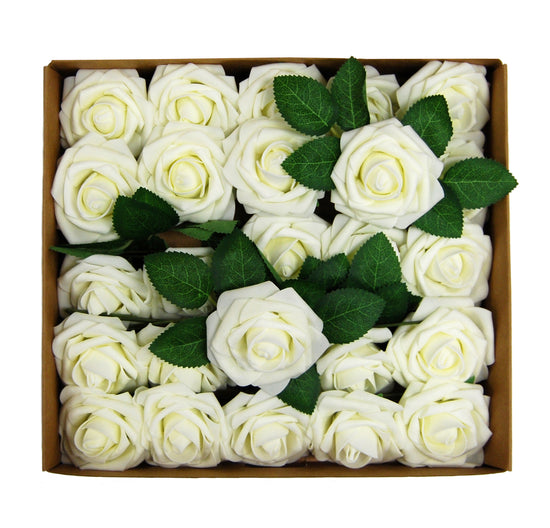 cream Artificial foam Rose Flower