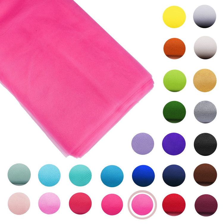 hot pink Fabric Tulle Bolt