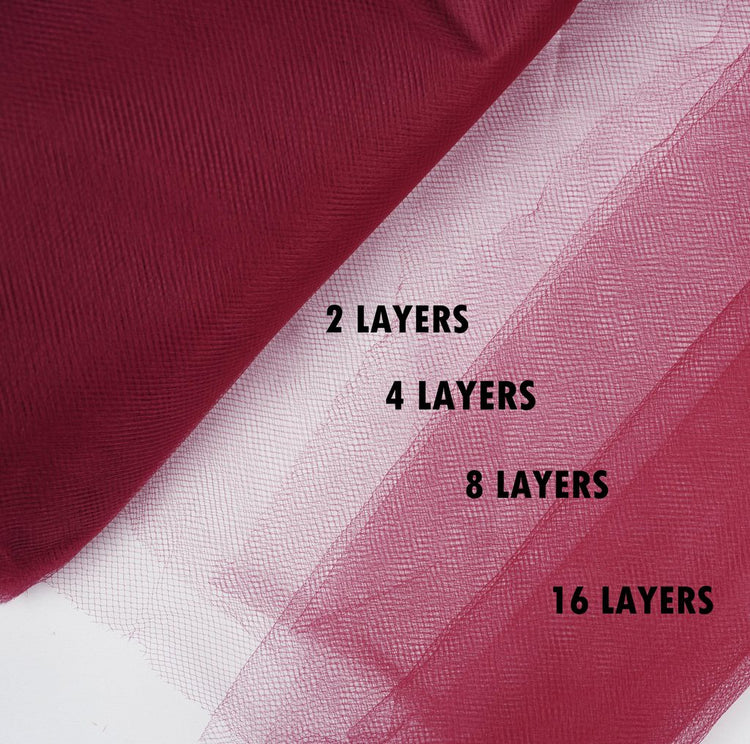 burgundy tulle Fabric Tulle Bolt