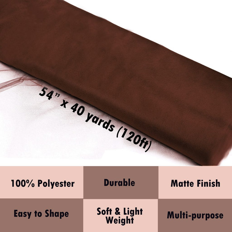 brown tulle Fabric Tulle Bolt