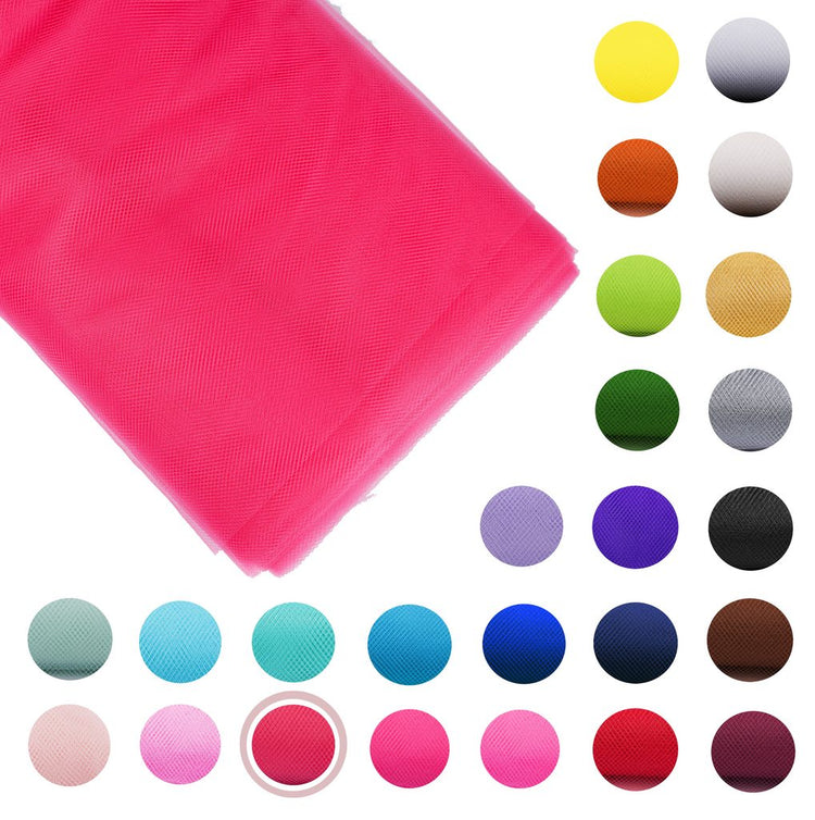 coral Fabric Tulle Bolt