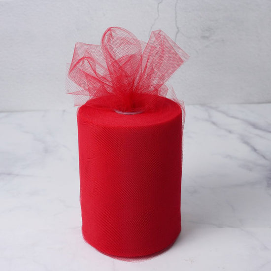 red Tulle Fabric Roll