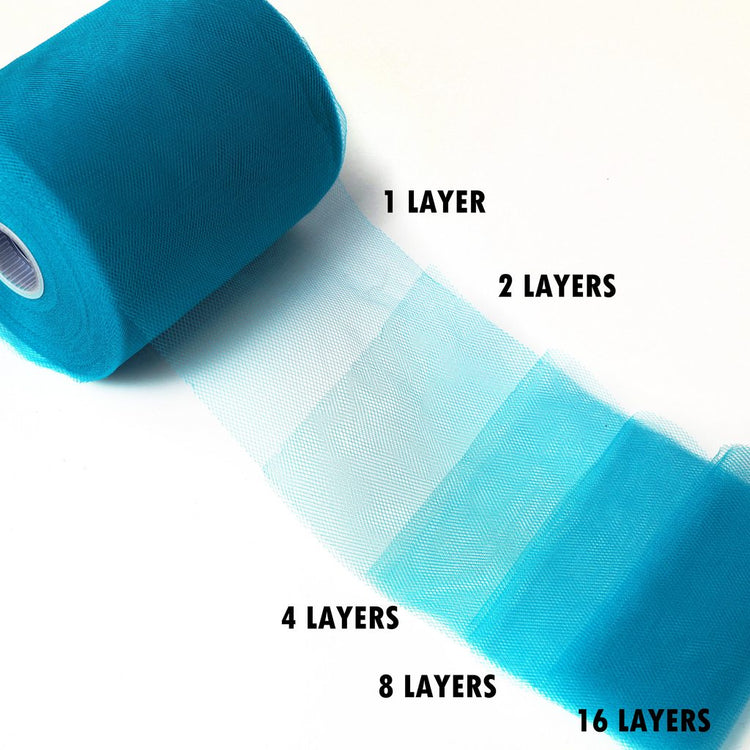 Tulle Fabric Roll 6" by 200 Yards (600 ft) Fabric Tulle Spool for DIY Tutu Bow, Wedding and Decoration. Value Pack.