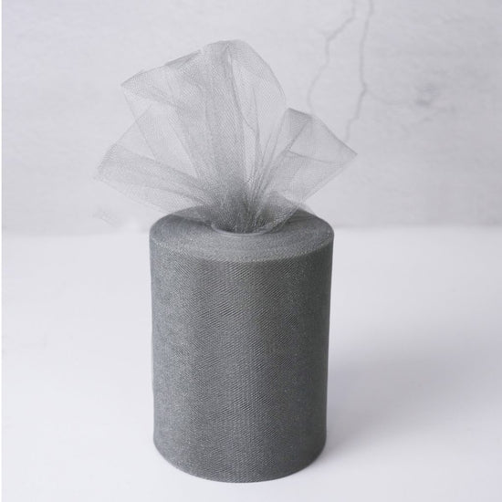 silver Tulle Fabric Roll