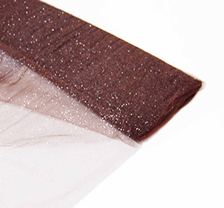 brown 54" x 10 Yards (30 ft) Glitter Fabric Tulle Bolt