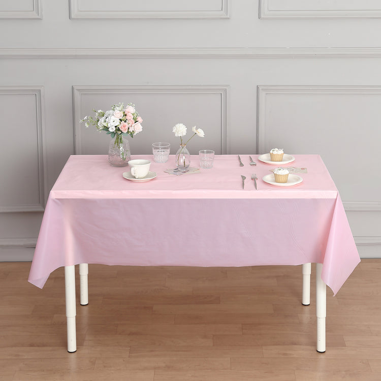 54" x 300ft Plastic Table Cover Roll with Cutter included