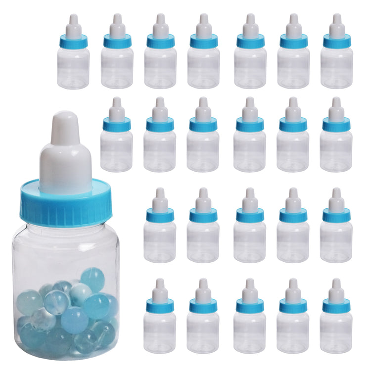 Set of 24 - 3.5" Mini Plastic Milk Bottle Fillable Baby Shower Favor Decoration