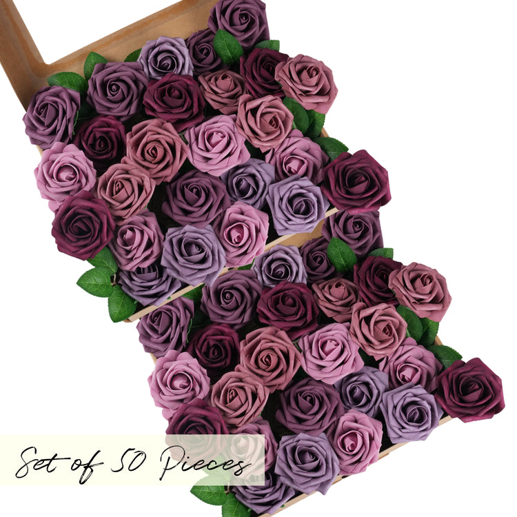 mauv/ combo Artificial foam Rose Flower